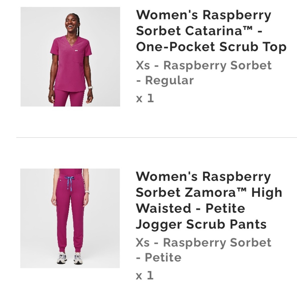 Raspberry Sorbet Highwaisted Scrubs